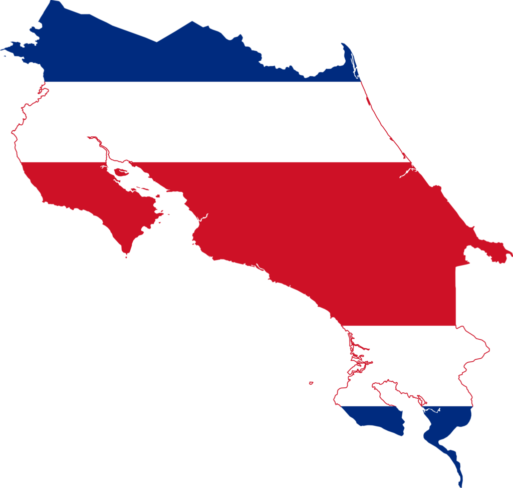 costa rica flag map
